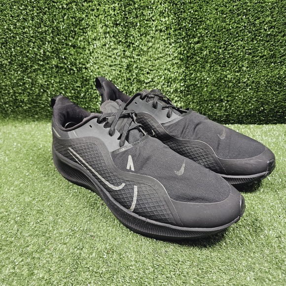 Nike Air Zoom Pegasus 37 Shield Black Anthracite Sneakers CQ7935-001 Mens 14